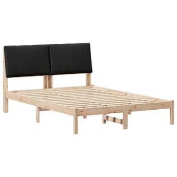 Bettgestell Braun und Schwarz 150 x 200 cm Massivholz Kiefer