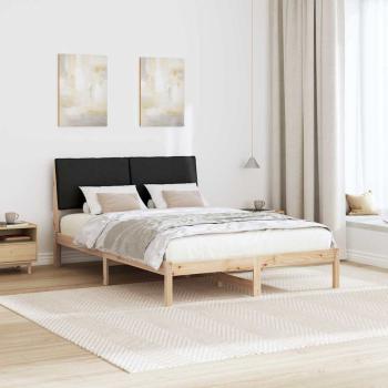 Bettgestell Braun und Schwarz 150 x 200 cm Massivholz Kiefer