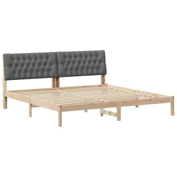 Bettgestell mit gepolstertem Kopfteil Braun 200 x 200 cm