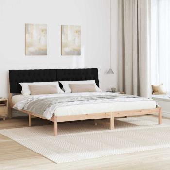 Bettgestell mit gepolstertem Kopfteil Braun 200 x 200 cm
