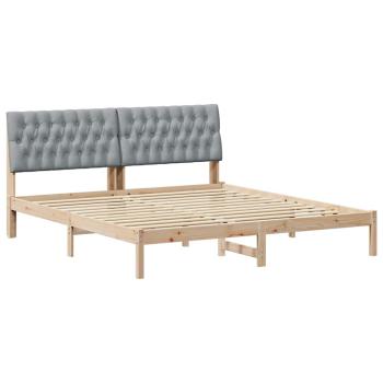 Bettgestell mit gepolstertem Kopfteil Braun 180 x 200 cm