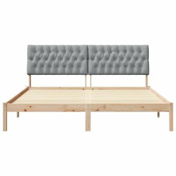 Bettgestell mit gepolstertem Kopfteil Braun 180 x 200 cm