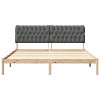 Bettgestell mit gepolstertem Kopfteil Braun 180 x 200 cm