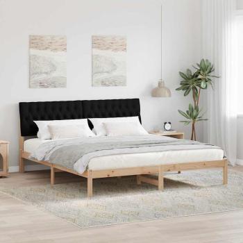 ARDEBO.de - Bettgestell mit gepolstertem Kopfteil Braun 180 x 200 cm