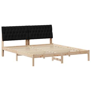Bettgestell mit gepolstertem Kopfteil Braun 180 x 200 cm