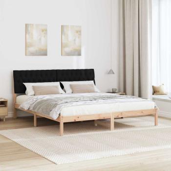 Bettgestell mit gepolstertem Kopfteil Braun 180 x 200 cm