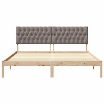 Bettgestell mit gepolstertem Kopfteil Braun 180 x 200 cm