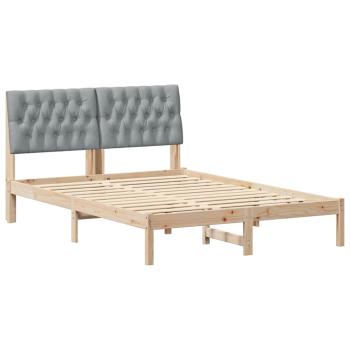 Bettgestell mit gepolstertem Kopfteil Braun 160 x 200 cm