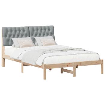 Bettgestell mit gepolstertem Kopfteil Braun 160 x 200 cm