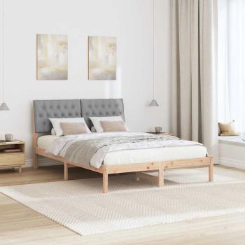 Bettgestell mit gepolstertem Kopfteil Braun 160 x 200 cm