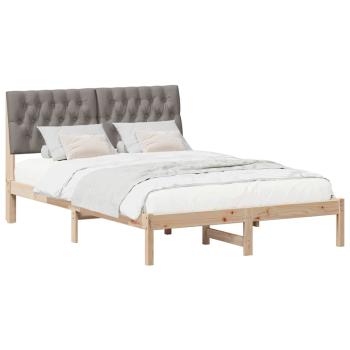 Bettgestell mit gepolstertem Kopfteil Braun 160 x 200 cm
