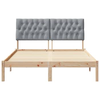 Bettgestell mit gepolstertem Kopfteil Braun 150 x 200 cm