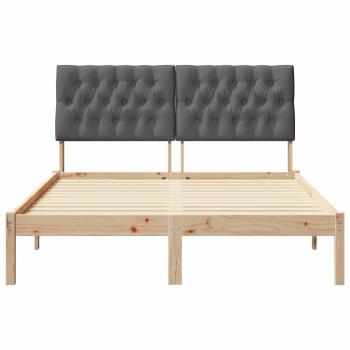 Bettgestell mit gepolstertem Kopfteil Braun 150 x 200 cm