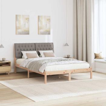 Bettgestell mit gepolstertem Kopfteil Braun 150 x 200 cm
