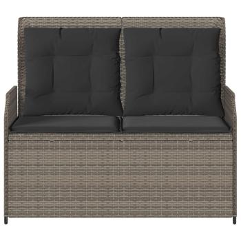 Gartenbank Grau Poly-Rattan