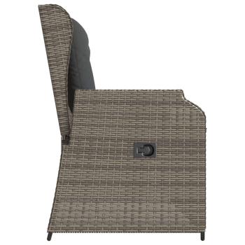 Gartenbank Grau Poly-Rattan