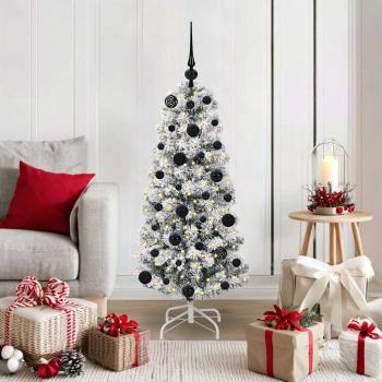 ARDEBO.de - Künstlicher klappbarer Weihnachtsbaum Grün und Weiß 120 cm
