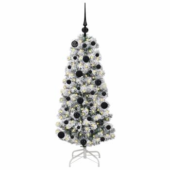 Künstlicher klappbarer Weihnachtsbaum Grün und Weiß 120 cm