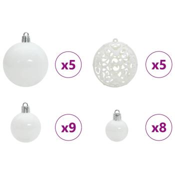 Künstlicher klappbarer Weihnachtsbaum Grün und Weiß 120 cm