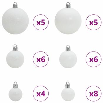 Künstlicher klappbarer Weihnachtsbaum Grün und Weiß 150 cm