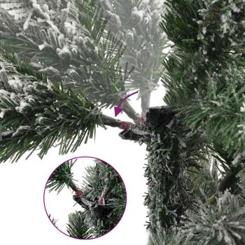 Künstlicher klappbarer Weihnachtsbaum Grün und Weiß 150 cm