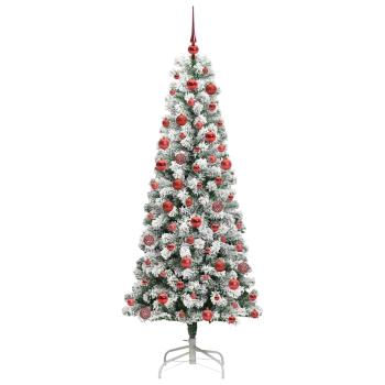 Künstlicher klappbarer Weihnachtsbaum Grün und Weiß 180 cm