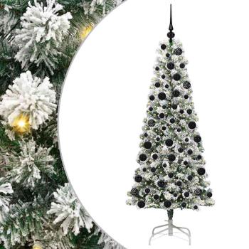 Künstlicher klappbarer Weihnachtsbaum Grün und Weiß 180 cm