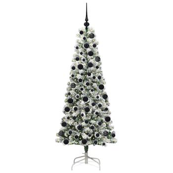 Künstlicher klappbarer Weihnachtsbaum Grün und Weiß 180 cm