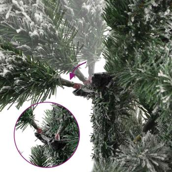 Künstlicher klappbarer Weihnachtsbaum Grün und Weiß 180 cm