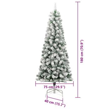 Künstlicher klappbarer Weihnachtsbaum Grün und Weiß 180 cm