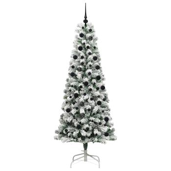 Künstlicher klappbarer Weihnachtsbaum Grün und Weiß 210 cm