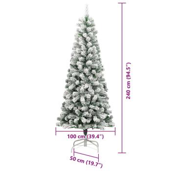 Künstlicher klappbarer Weihnachtsbaum Grün und Weiß 240 cm