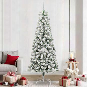 ARDEBO.de - Künstlicher klappbarer Weihnachtsbaum Grün und Weiß 240 cm