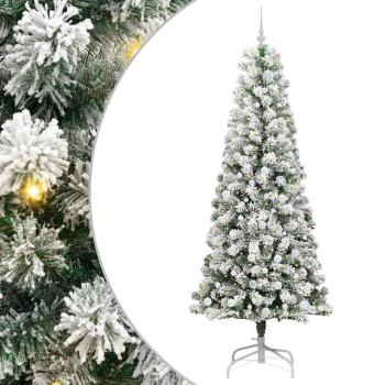 Künstlicher klappbarer Weihnachtsbaum Grün und Weiß 240 cm