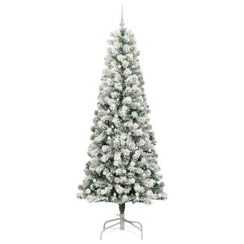 Künstlicher klappbarer Weihnachtsbaum Grün und Weiß 240 cm