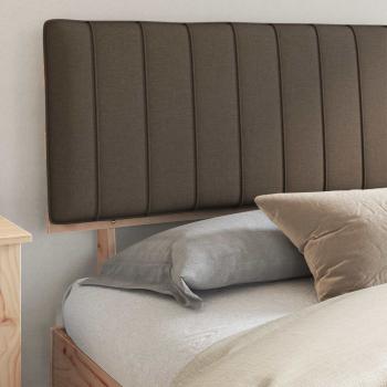 Bettgestell mit gepolstertem Kopfteil Taupe 200 x 200 cm