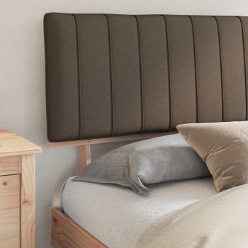 Bettgestell mit gepolstertem Kopfteil Taupe 180 x 200 cm