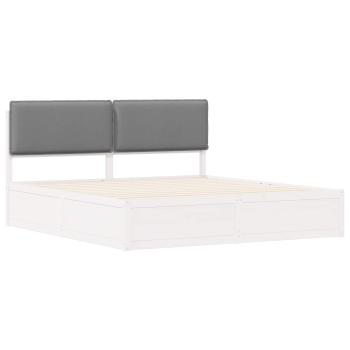 Bettgestell mit gepolstertem Kopfteil Hellgrau 180 x 200 cm