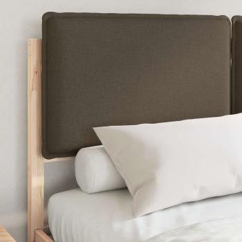 Bettgestell mit gepolstertem Kopfteil Taupe 135 x 190 cm