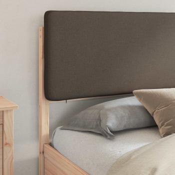 Bettgestell mit gepolstertem Kopfteil Taupe 180 x 200 cm