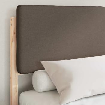 Bettgestell mit gepolstertem Kopfteil Taupe 135 x 190 cm