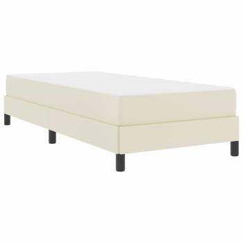 Bettrahmen mit Matratze Creme 90 x 190 cm Stoff