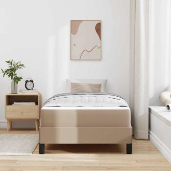 Bettrahmen mit Matratze Cappuccino 90 x 200 cm Stoff