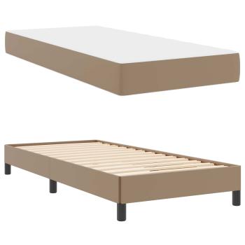 Bettrahmen mit Matratze Cappuccino 90 x 200 cm Stoff