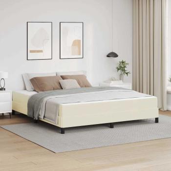 ARDEBO.de - Bettrahmen mit Matratze Creme 180 x 200 cm Stoff