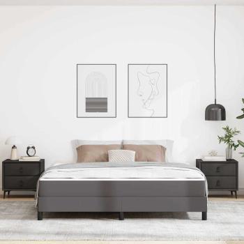 Bettrahmen mit Matratze Grau 180 x 200 cm Stoff