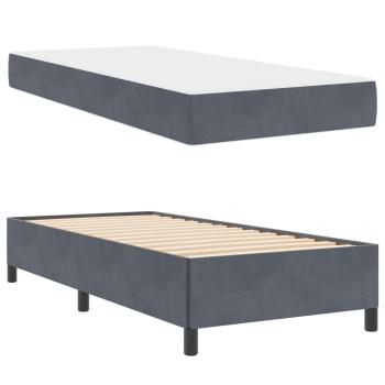 Bettrahmen Dunkelgrau 80 x 200 cm Stoff