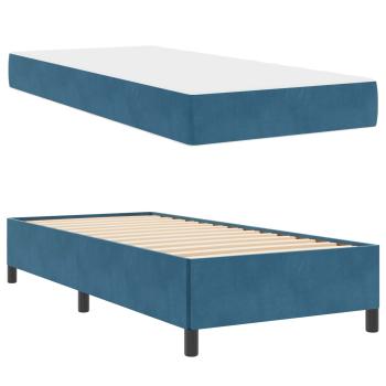 Bettrahmen Dunkelblau 90 x 190 cm Stoff