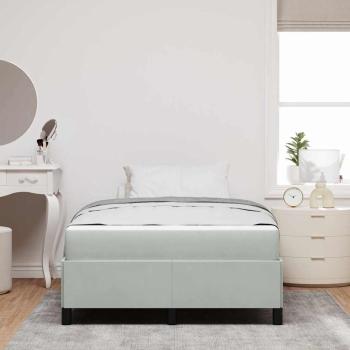 Bettrahmen Hellgrau 120 x 190 cm Stoff
