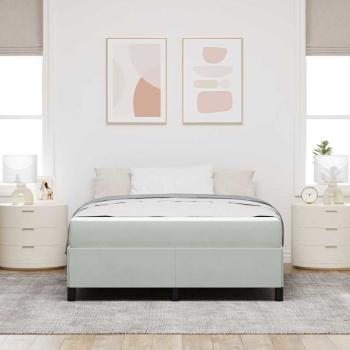 Bettrahmen Hellgrau 140 x 190 cm Stoff